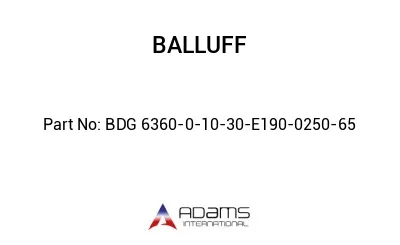 BDG 6360-0-10-30-E190-0250-65									