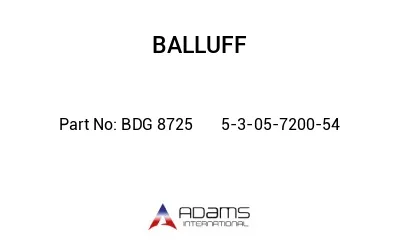 BDG 8725	5-3-05-7200-54								